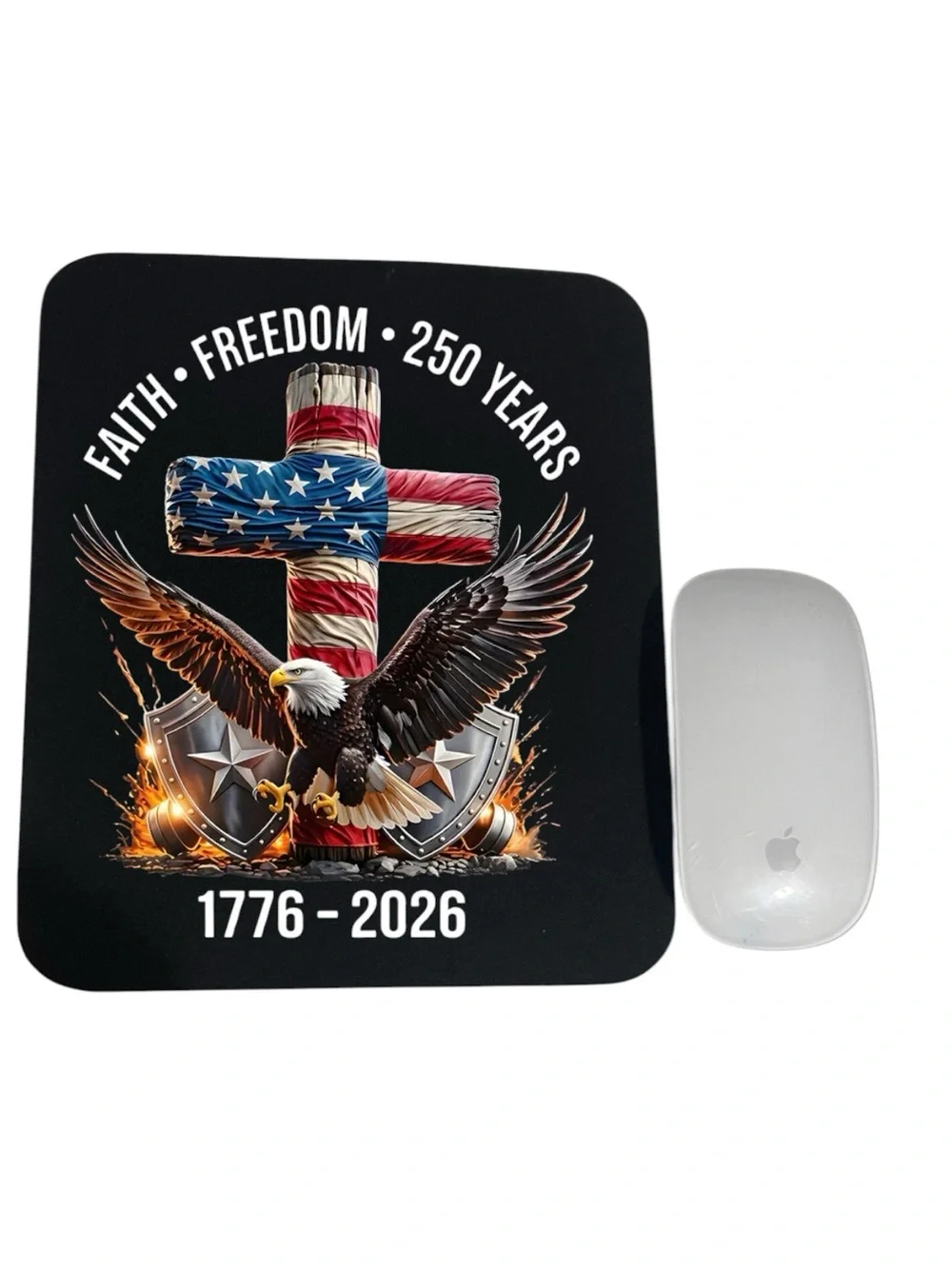 Set of mousepad and mug gift. I have beach, religious, and patriotic designs